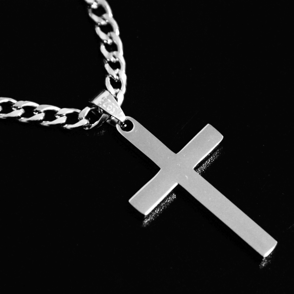 925 Sterling Silver Chain Necklace Men - 925 prata esterlina cruz colar para