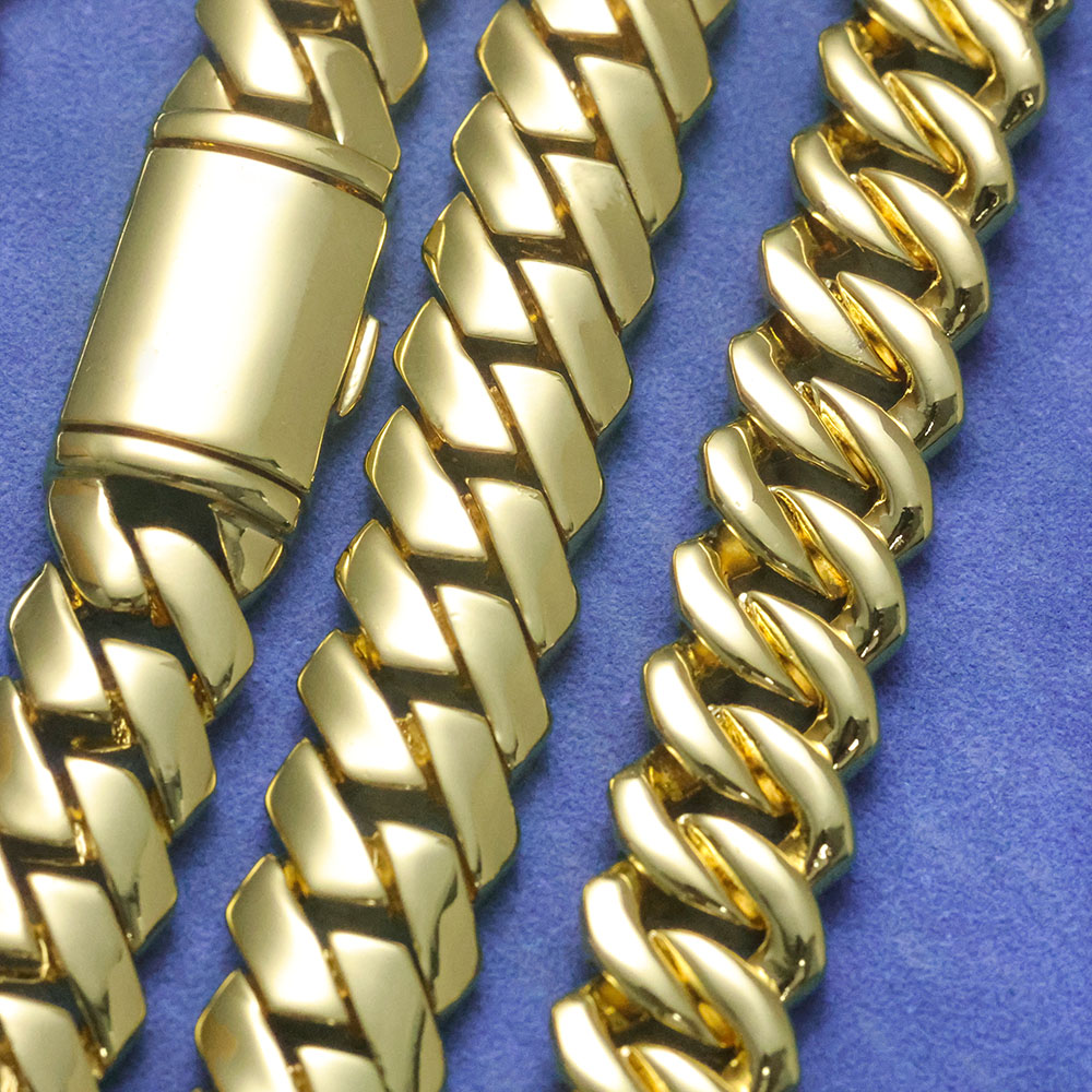 Cuban Link Chain 12Mm - ESKEEM Corrente Elo Cubano Monaco Altamente