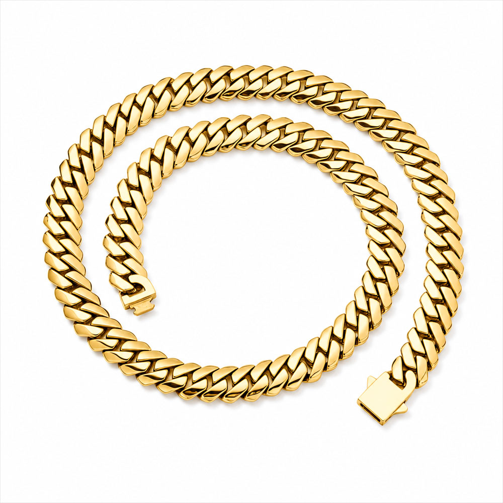 Cuban Link Chain 12Mm - Colar de corrente cubana de Miami