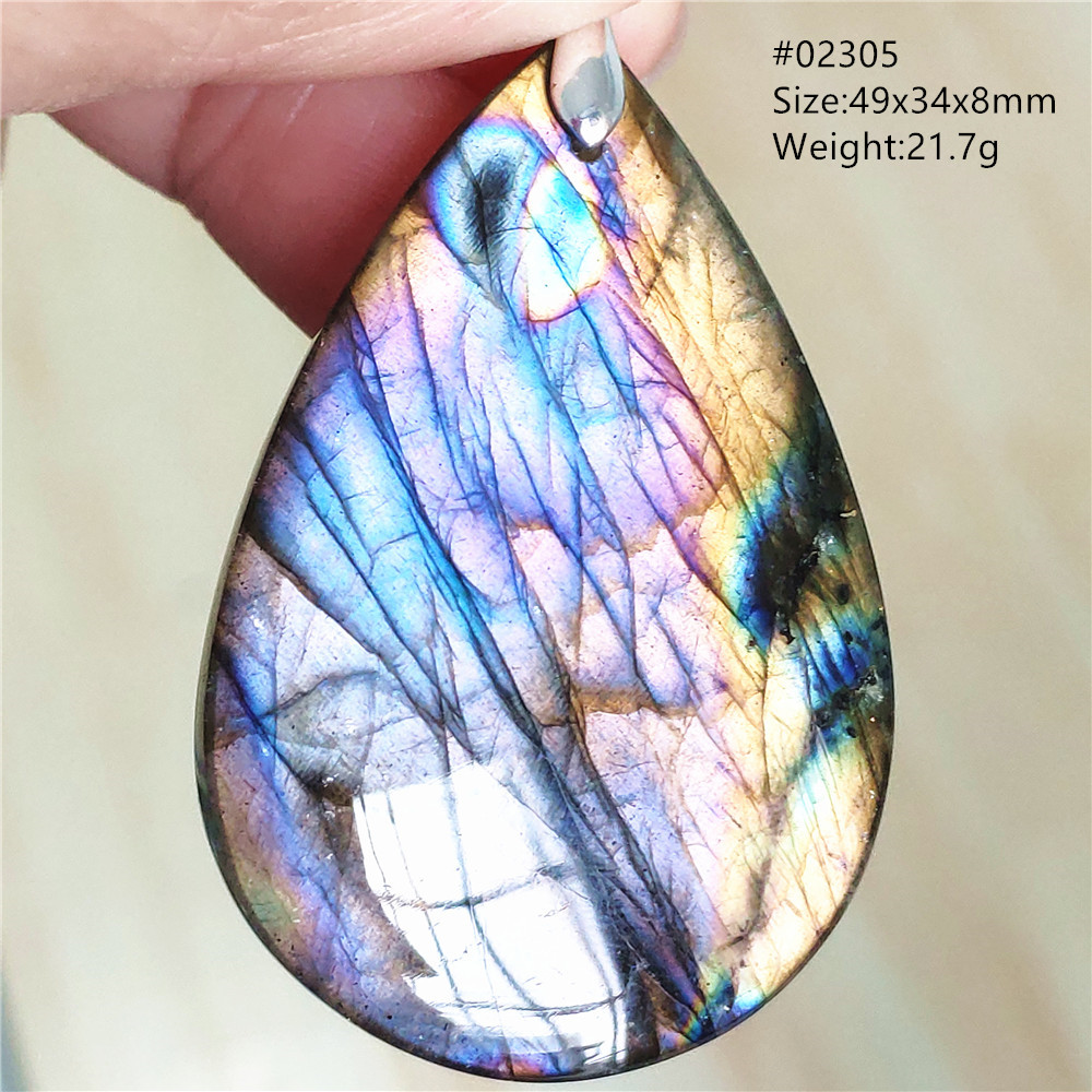 925 Sterling Silver Chain Necklace Men - Natural Água Gota Labradorite Pingente para