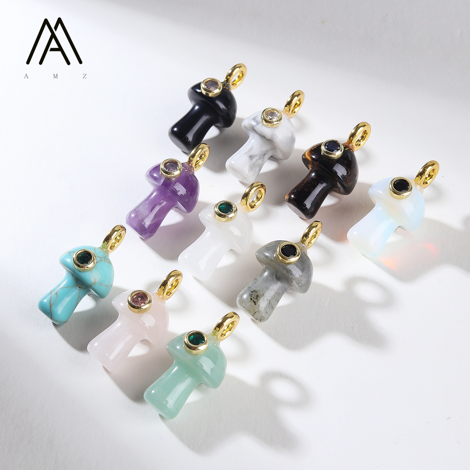 Crystal Pendant Necklace Natural Stone - 1/3/5/10 unidades de pedra natural, cristal