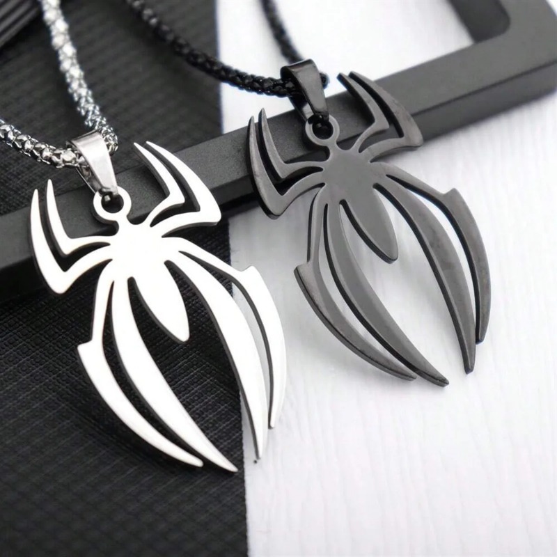 Anime Pendant Necklace - Colar Gótico em Forma de Aranha,