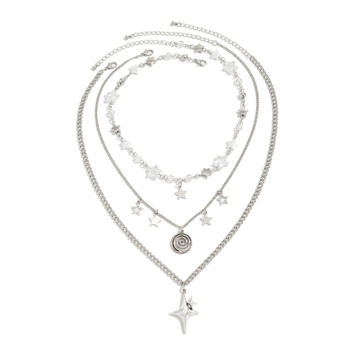 Colar com pingente de estrela  - Layered Pendant Necklace Aesthetic avaliação e preço