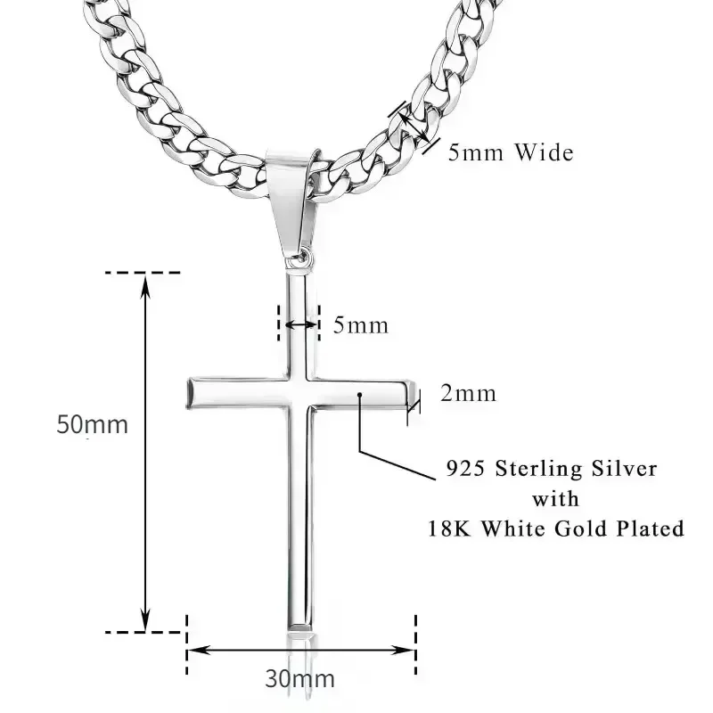 925 prata esterlina cruz colar - 925 Sterling Silver Chain Necklace Men avaliação e preço