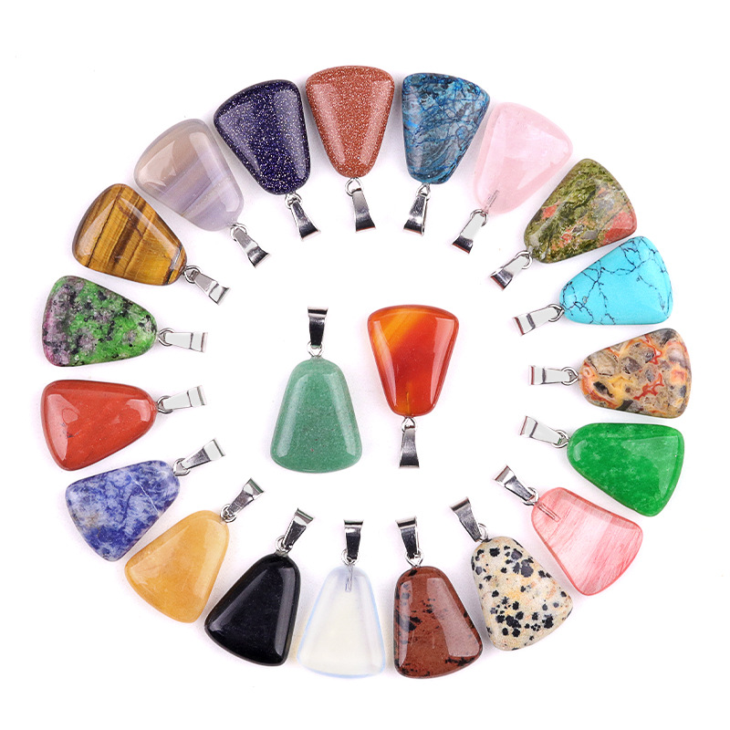 20 pçs/saco escultura cristal  - Crystal Pendant Necklace Natural Stone avaliação e preço