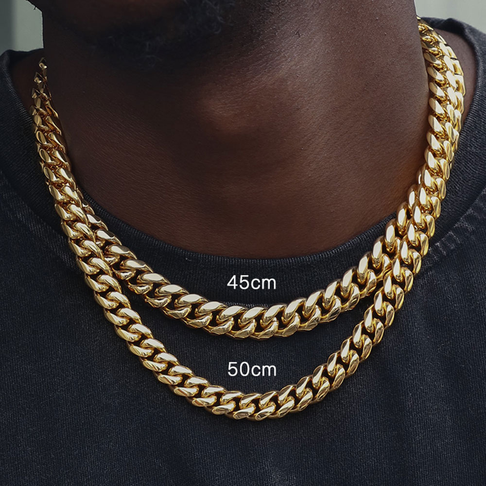 Colar de corrente cubana mascu - Cuban Link Chain 12Mm avaliação e preço