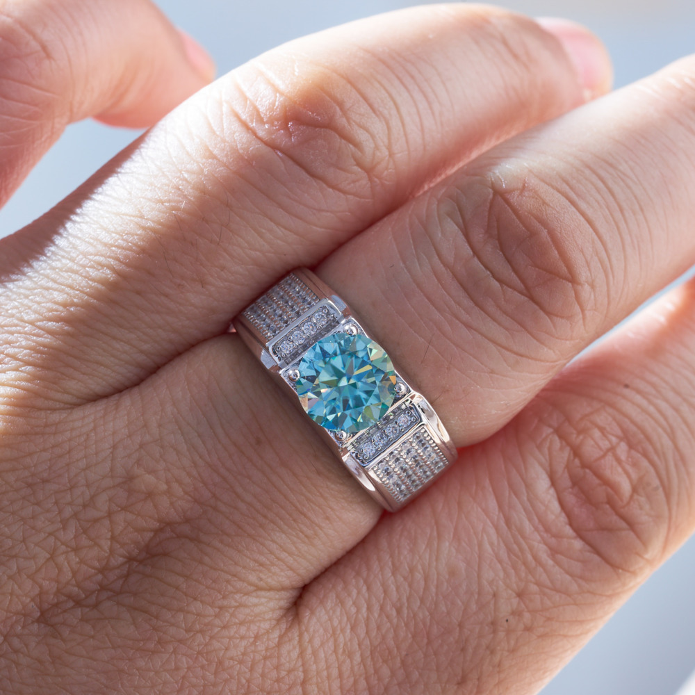 925 Sterling Silver Moissanite - Moissanite Engagement Ring 1 Carat avaliação e preço