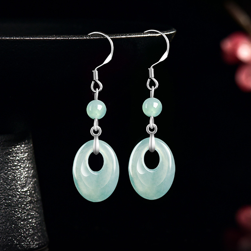 Brincos de anel de jadeíte de  - Earrings avaliação e preço