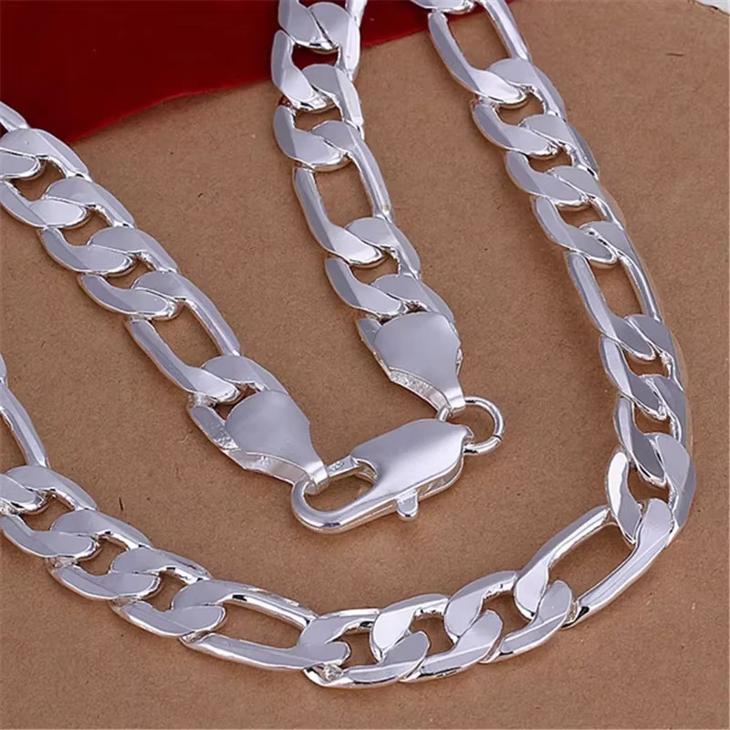 Colar de prata de lei 925 para - Cuban Link Chain 12Mm avaliação e preço