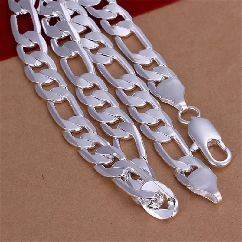 Colar de prata de lei 925 para - Cuban Link Chain 12Mm avaliação e preço