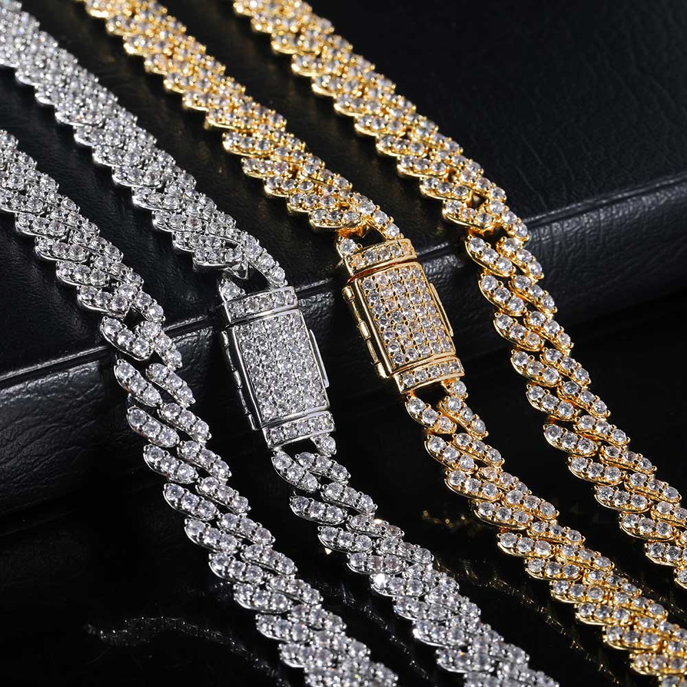 8mm1row zircon colar feminino  - Cuban Link Chain 12Mm avaliação e preço