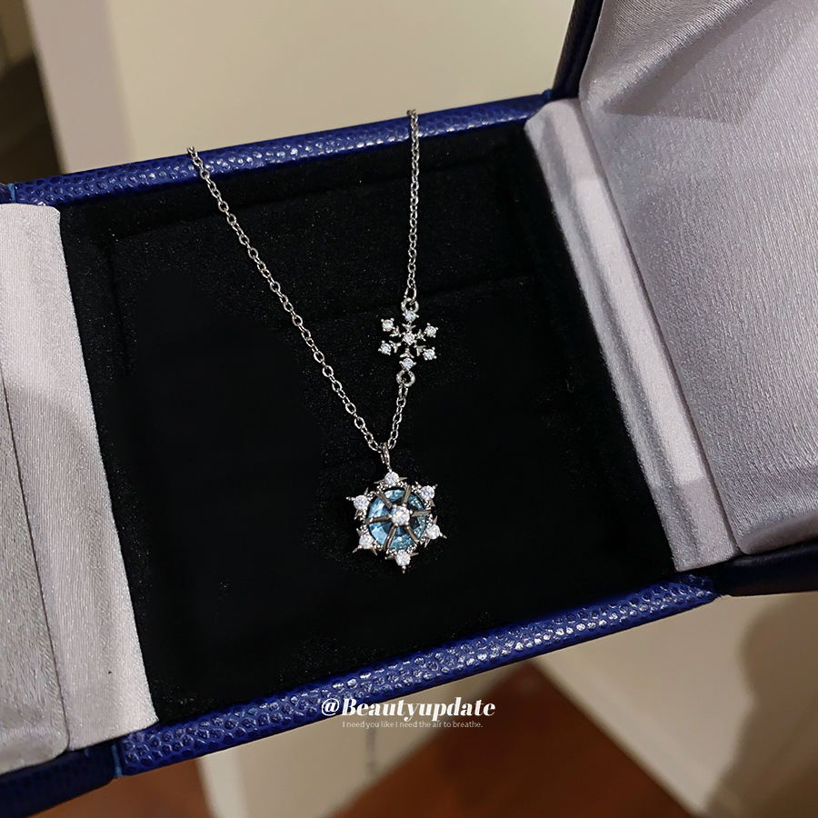 Colar com pingente de floco de - Layered Pendant Necklace Aesthetic avaliação e preço