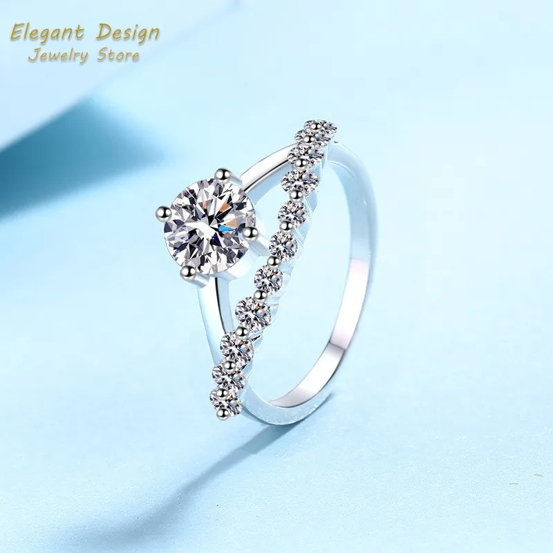 Aliança de casamento Crown of  - Moissanite Engagement Ring 1 Carat avaliação e preço