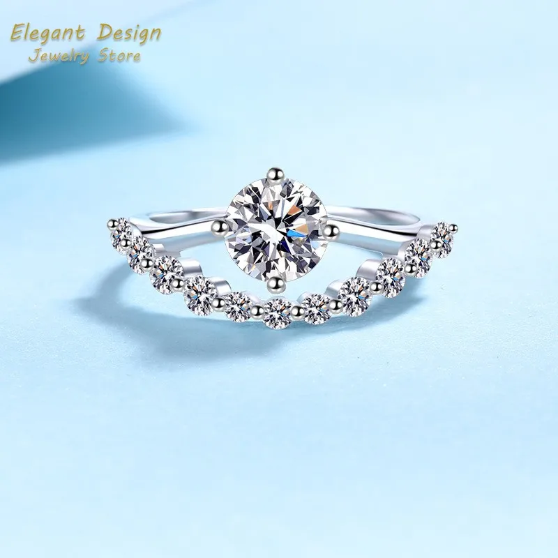 Aliança de casamento Crown of  - Moissanite Engagement Ring 1 Carat avaliação e preço