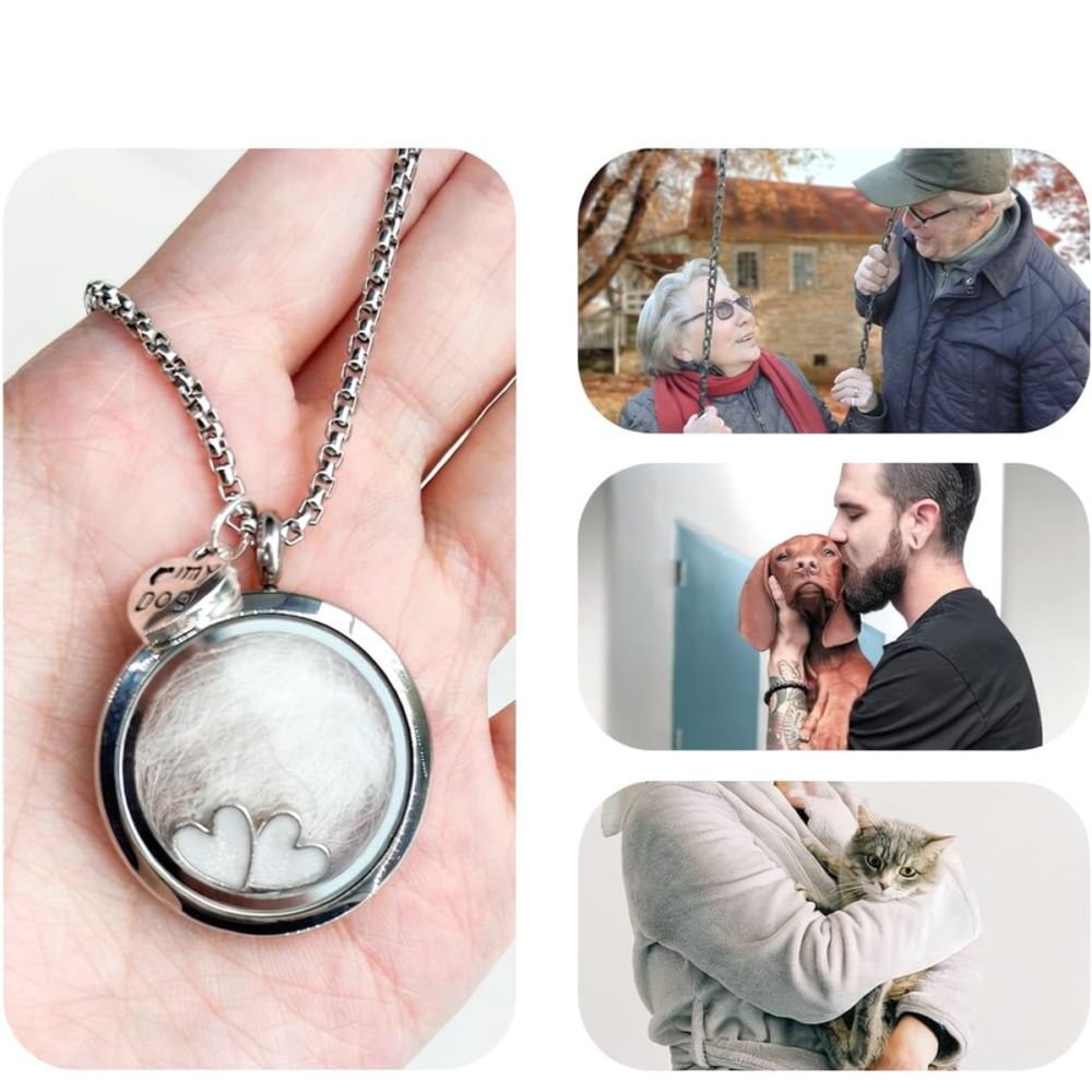 Colar de aço inoxidável com pi - Heart Locket Necklace Photo avaliação e preço