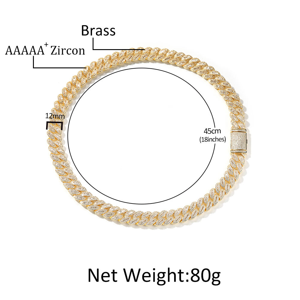 THE BLING KING Colar de Corren - Cuban Link Chain 12Mm avaliação e preço