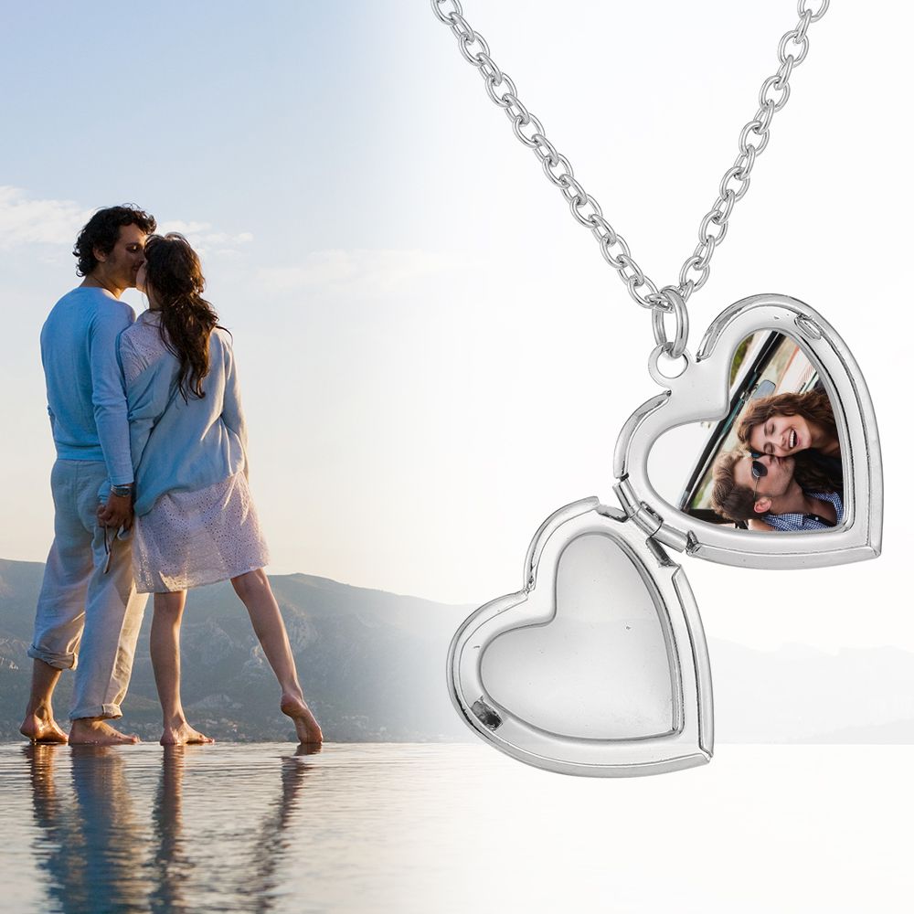 Amante moda amigo jóias corren - Heart Locket Necklace Photo avaliação e preço
