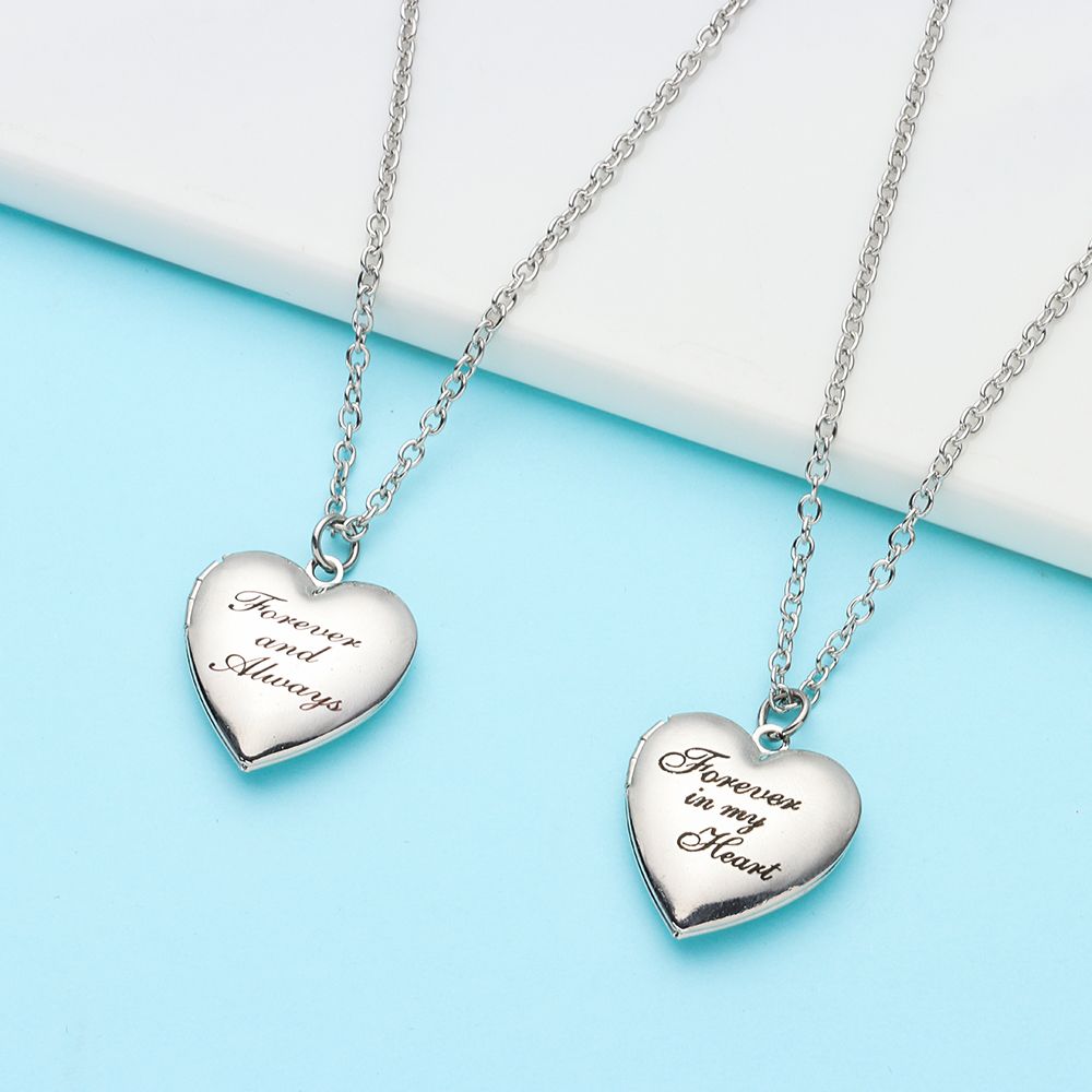 Amante moda amigo jóias corren - Heart Locket Necklace Photo avaliação e preço