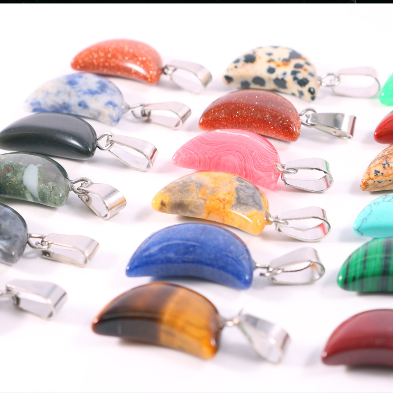 20 pçs/saco pedra natural cris - Crystal Pendant Necklace Natural Stone avaliação e preço