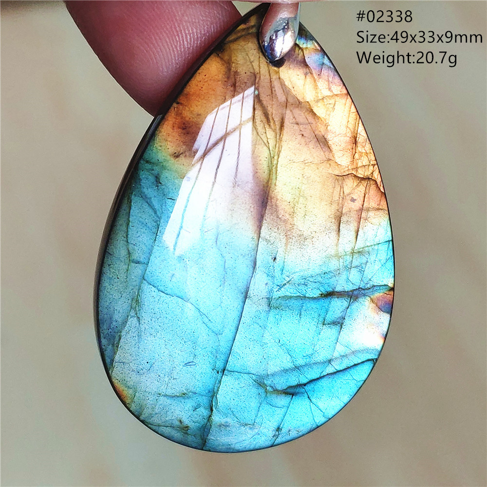 Natural Água Gota Labradorite  - 925 Sterling Silver Chain Necklace Men avaliação e preço