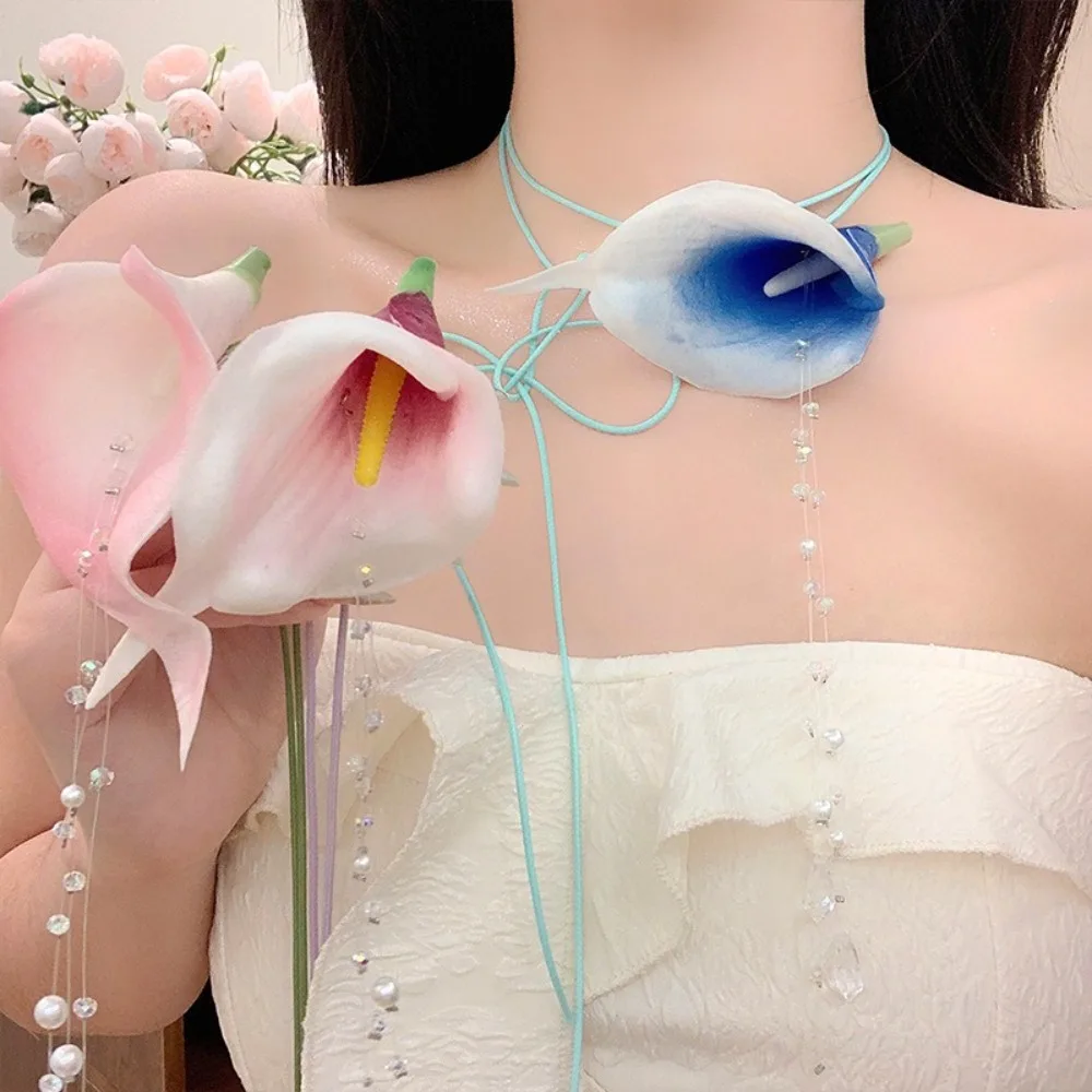 Moda exagerada calla lírio fri - Pearl Choker Necklace Vintage avaliação e preço