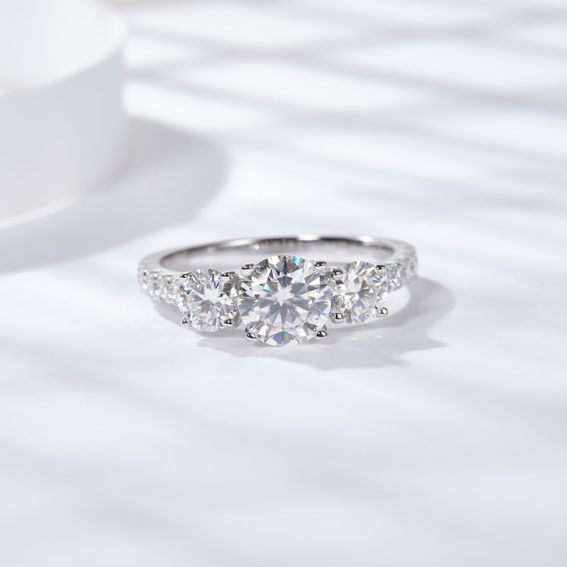 Htotoh anel de diamante de moi - Moissanite Engagement Ring 1 Carat avaliação e preço