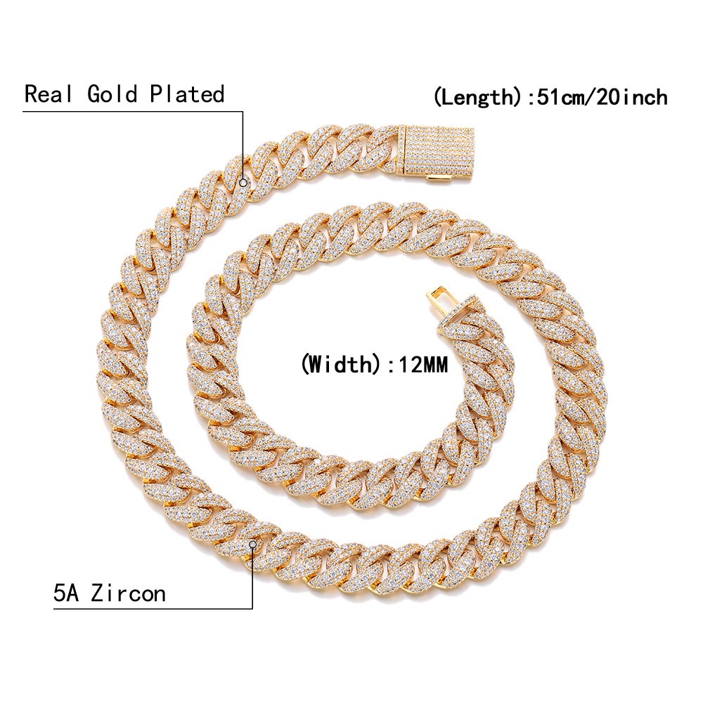 Colar de Corrente Cubana com D - Cuban Link Chain 12Mm avaliação e preço
