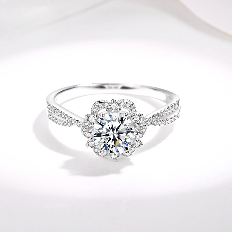 Anel de Moissanite AETEEY S925 - Moissanite Engagement Ring 1 Carat avaliação e preço