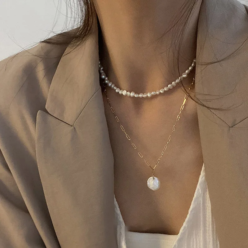 Colares de Pérolas Naturais de - Pearl Choker Necklace Vintage avaliação e preço