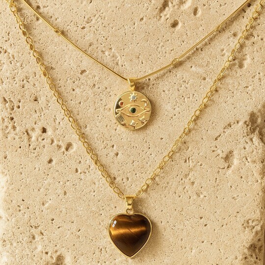 Colares em camadas com pingent - Layered Pendant Necklace Aesthetic avaliação e preço