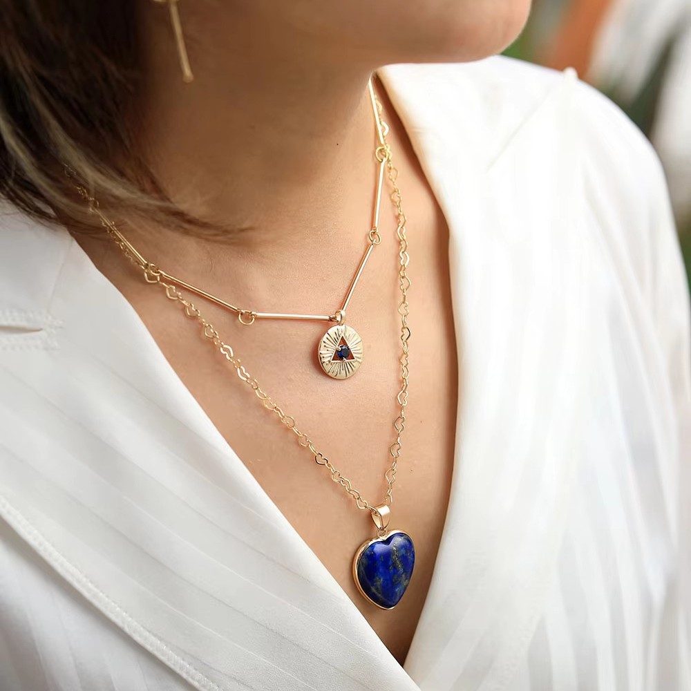 Colares em camadas com pingent - Layered Pendant Necklace Aesthetic avaliação e preço