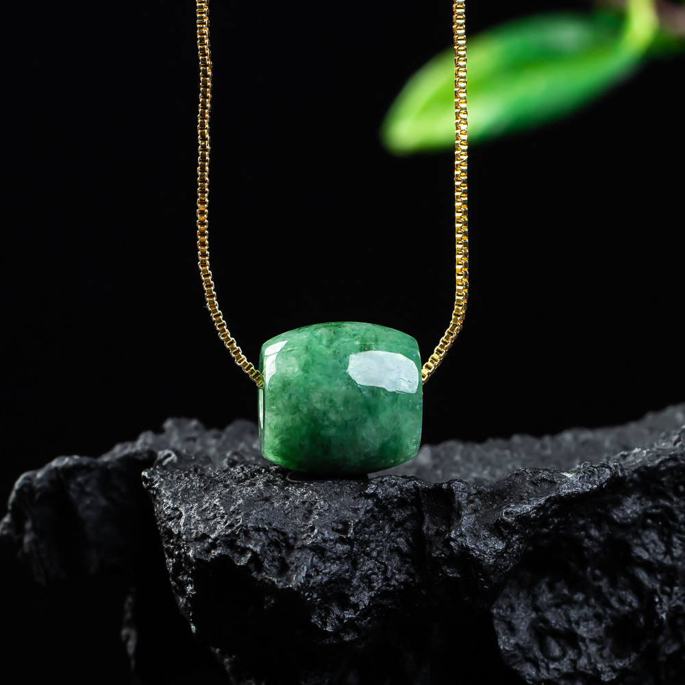 Natural real jade grânulo ping - Necklaces avaliação e preço