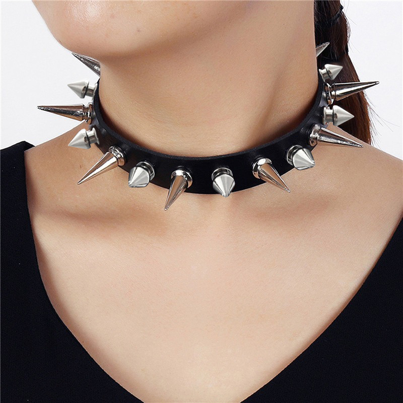 Colar Gargantilha Punk Longo c - Goth Punk Spike Choker avaliação e preço