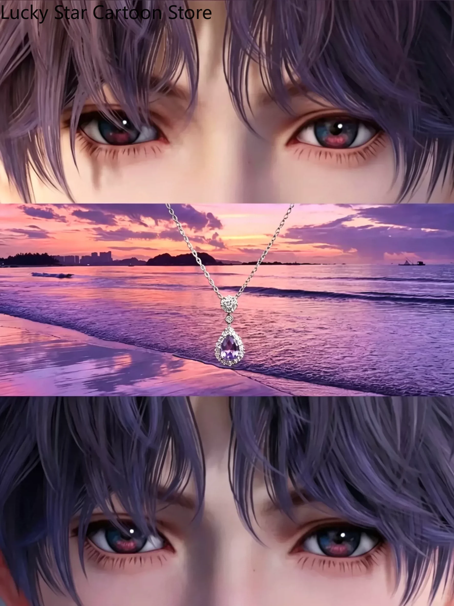 Colar com pingente de olhos co - Anime Pendant Necklace avaliação e preço